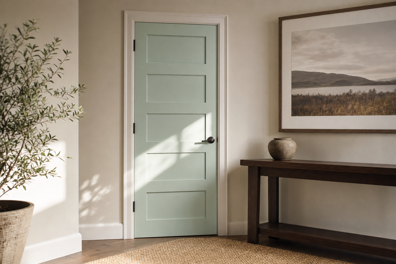 Aberdeen by Benjamin Moore on interior-doors