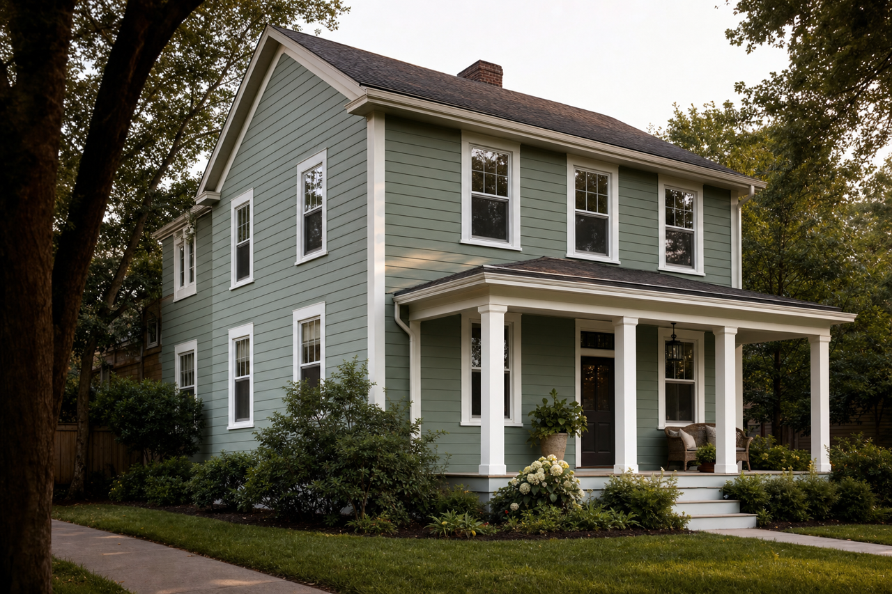 Parsley Snips by Benjamin Moore on exterior