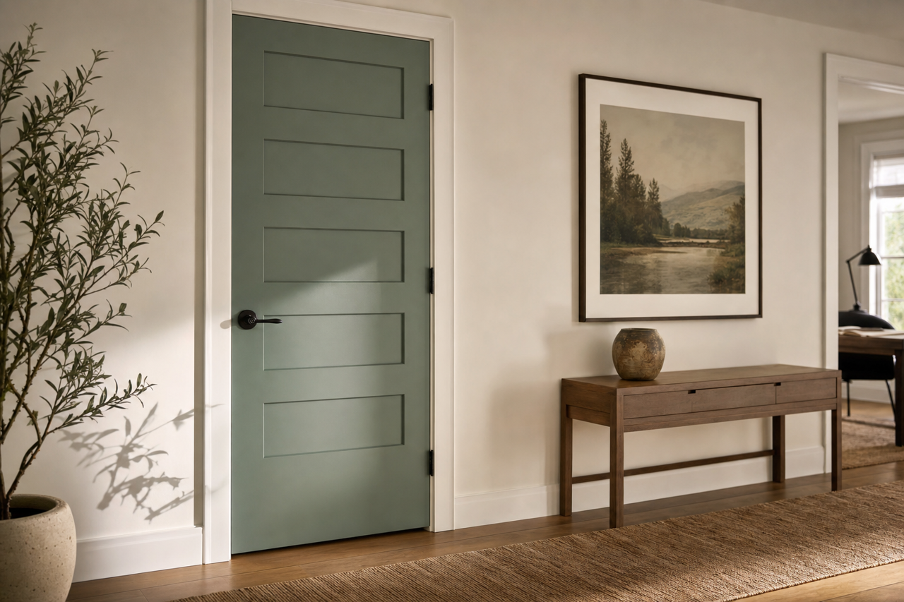 Willow Grove by Benjamin Moore on interior-doors