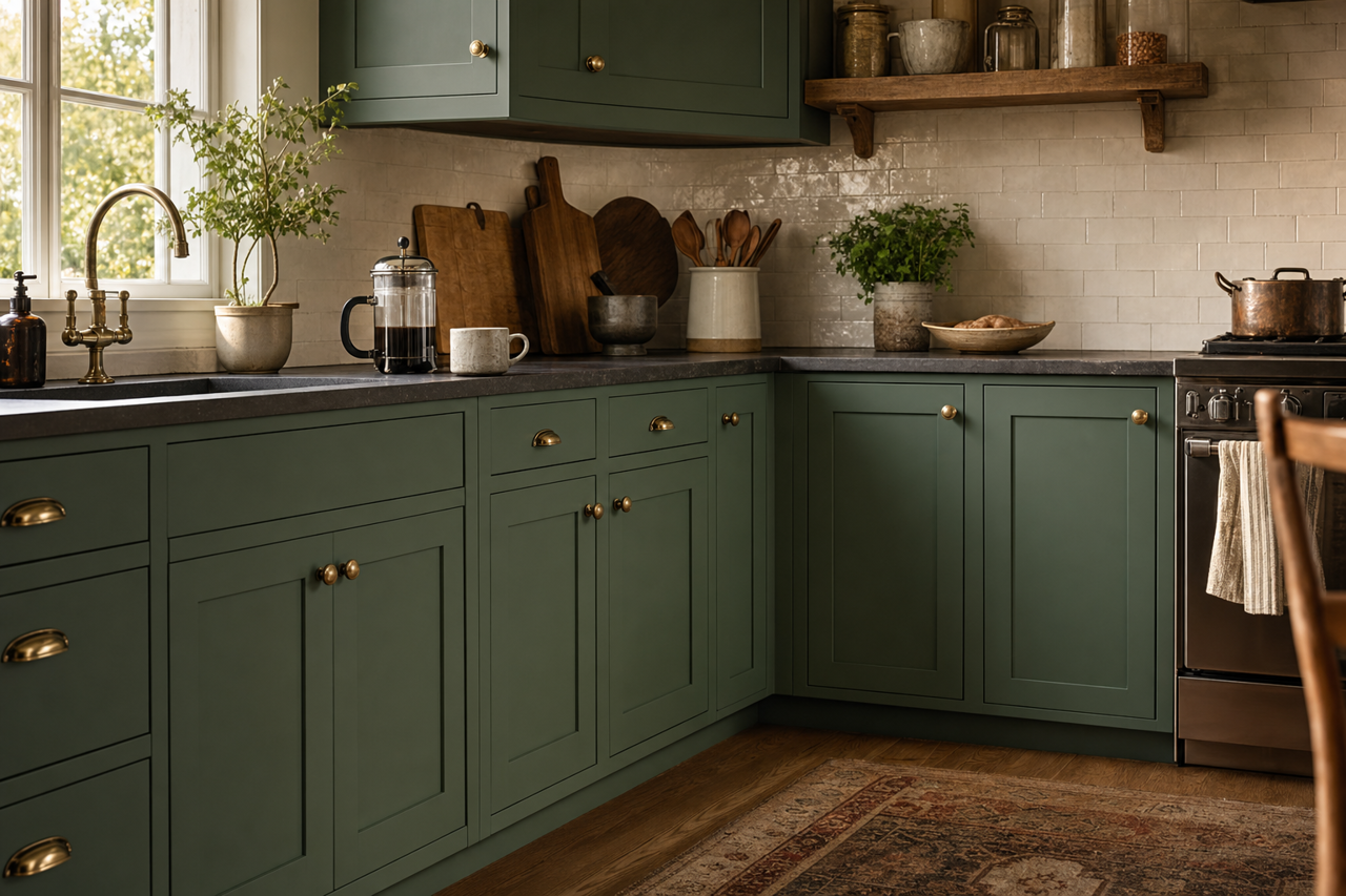 Gothic by Benjamin Moore on cabinets