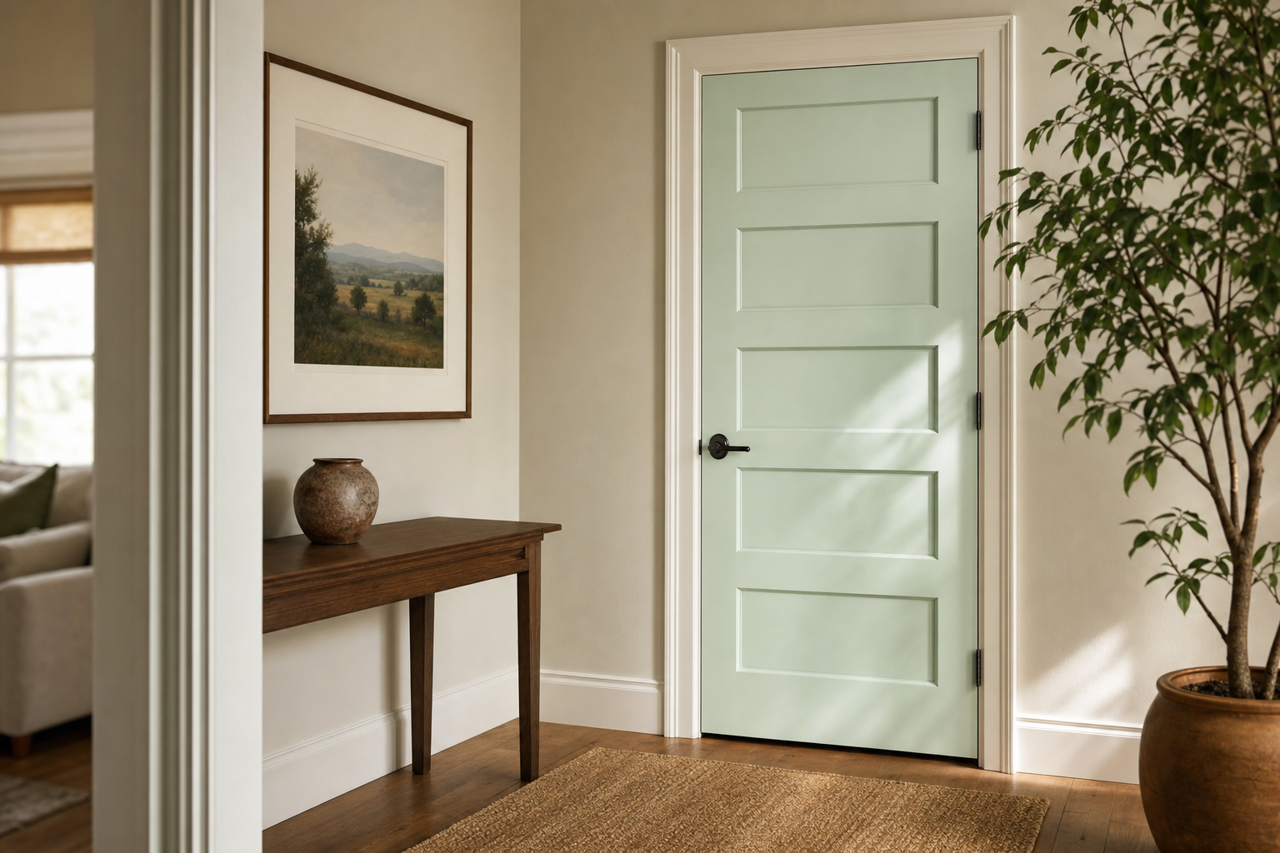 Pure by Benjamin Moore on interior-doors