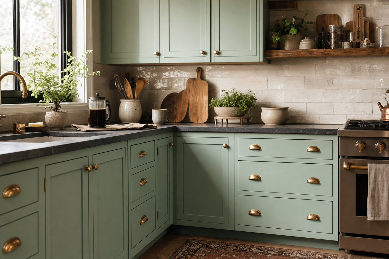 Dreamcatcher by Benjamin Moore on cabinets