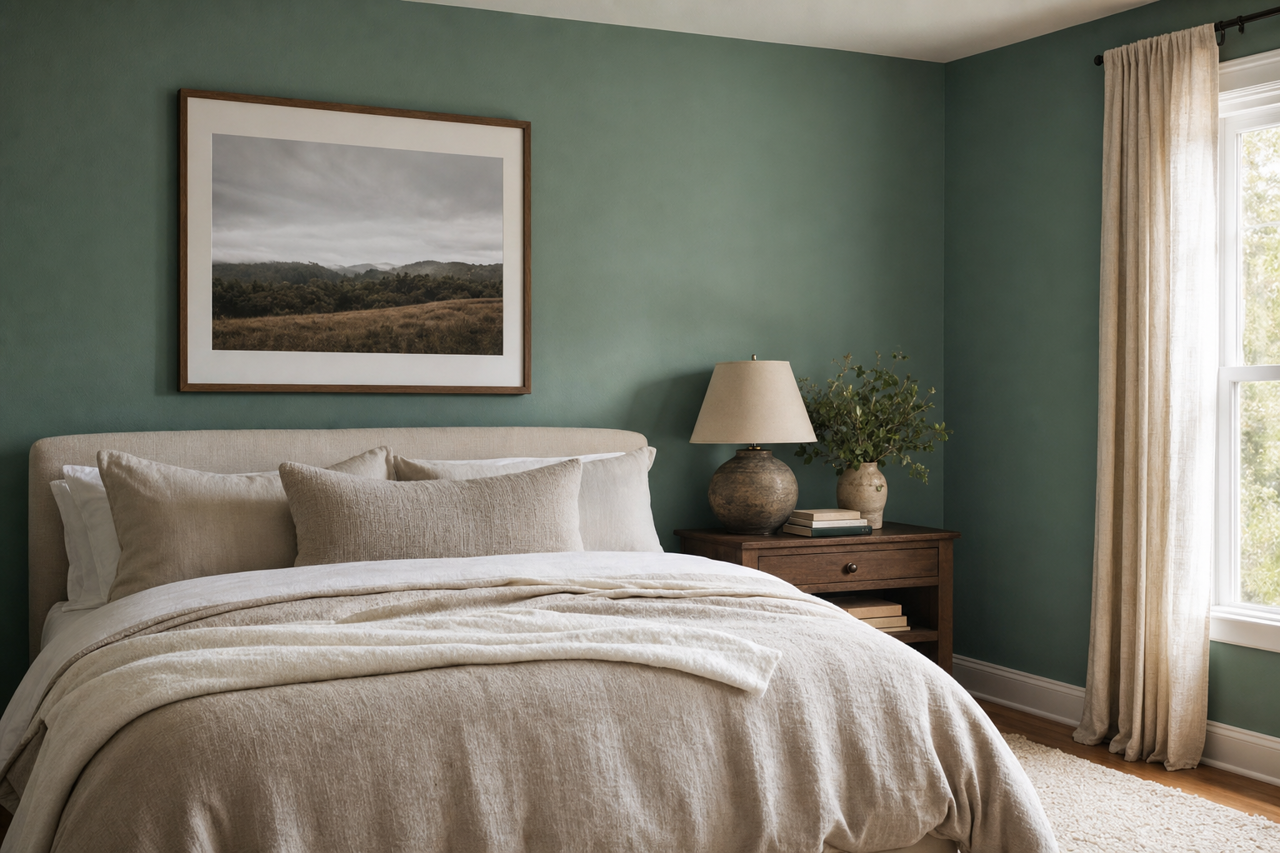 Palm by Benjamin Moore on interiors