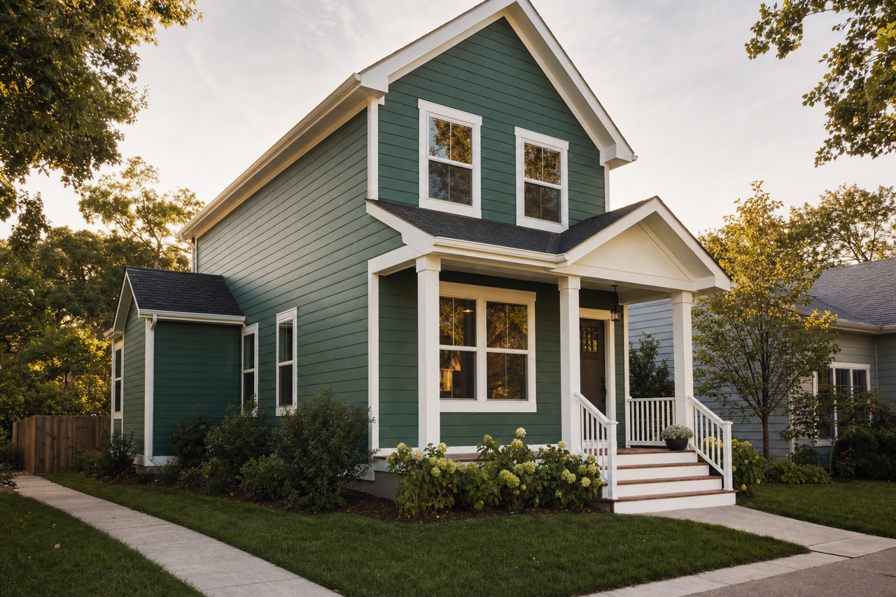 Steamed by Benjamin Moore on exterior