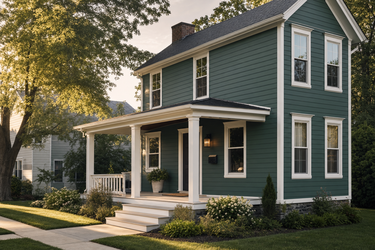 Garden Cucumber by Benjamin Moore on exterior