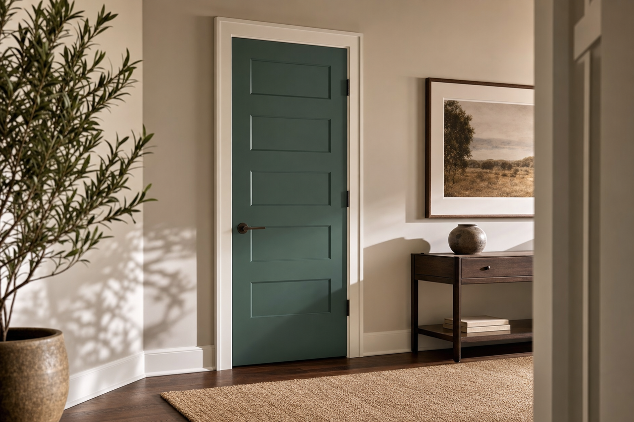 Garden Cucumber by Benjamin Moore on interior-doors