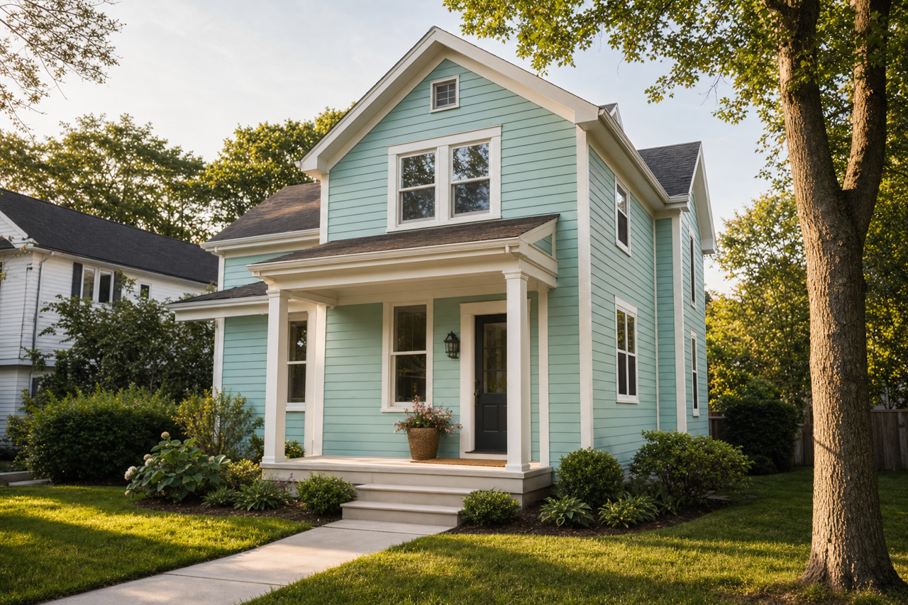 Fun by Benjamin Moore on exterior