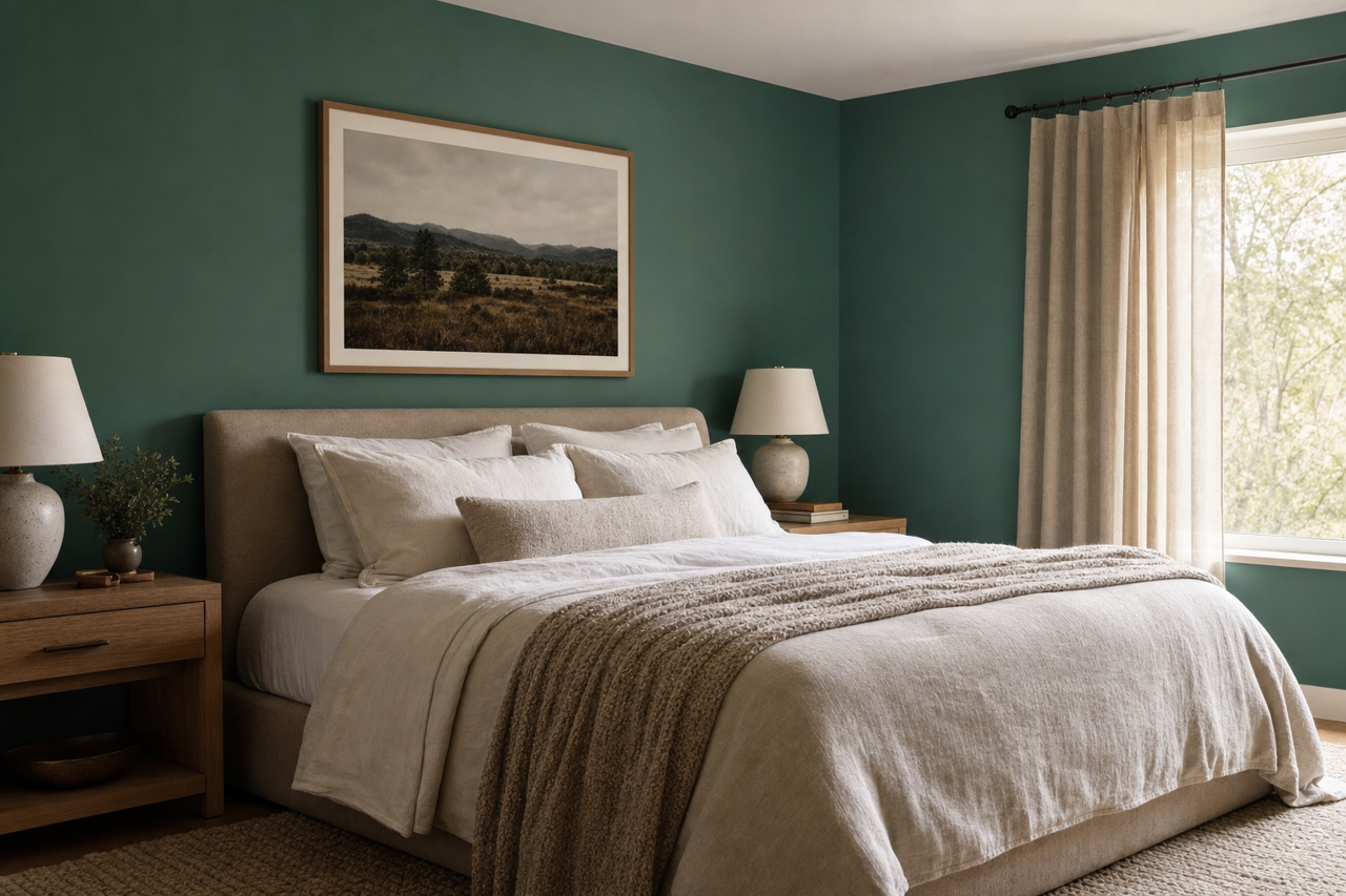 Highlands Green by Benjamin Moore on interiors