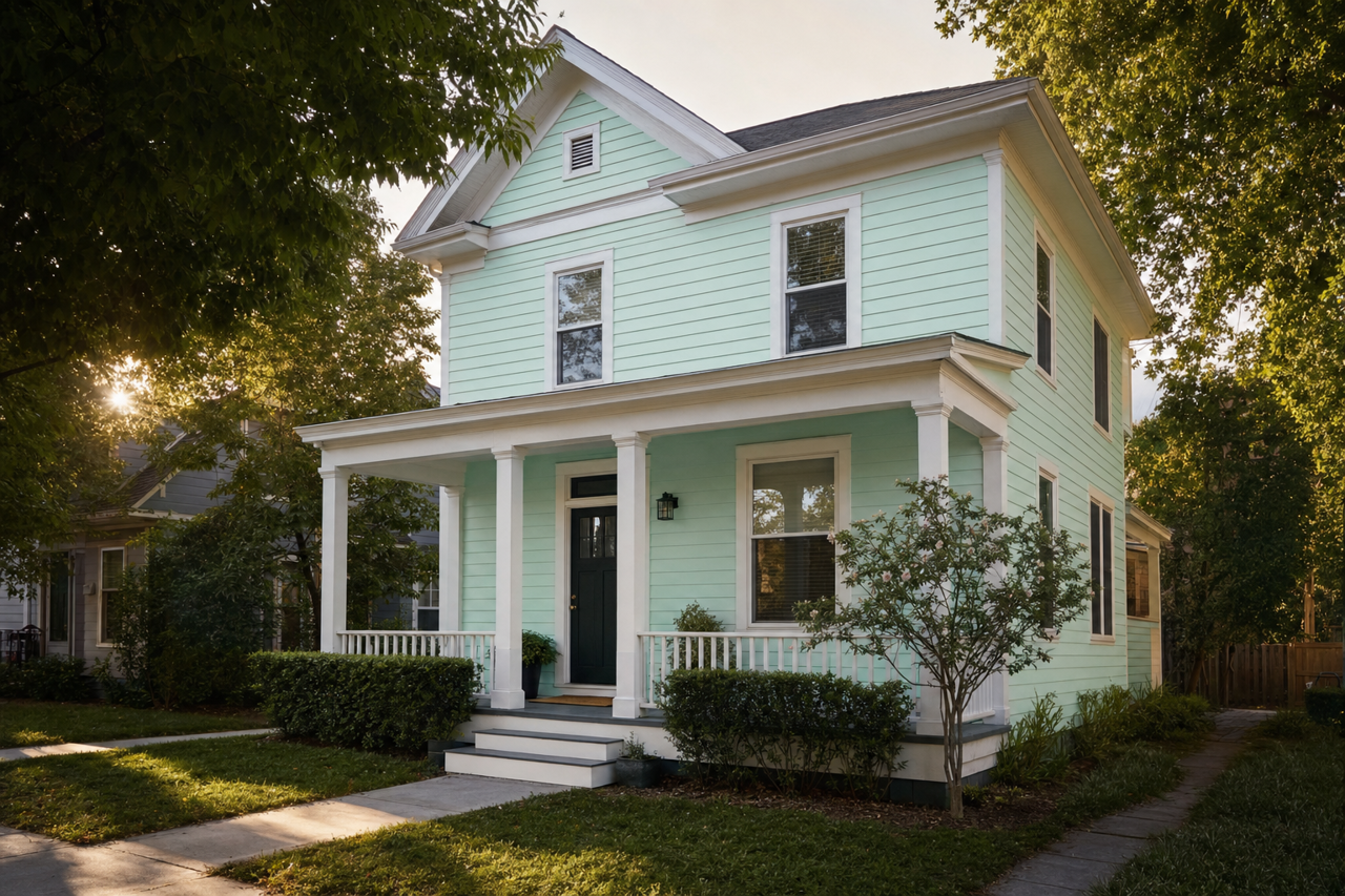 Caribbean Breeze by Benjamin Moore on exterior