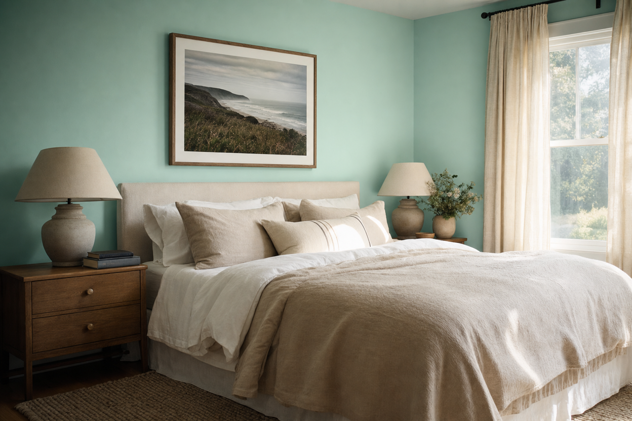 Seagrove by Benjamin Moore on interiors