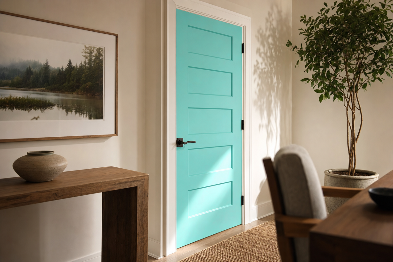 Coastal by Benjamin Moore on interior-doors
