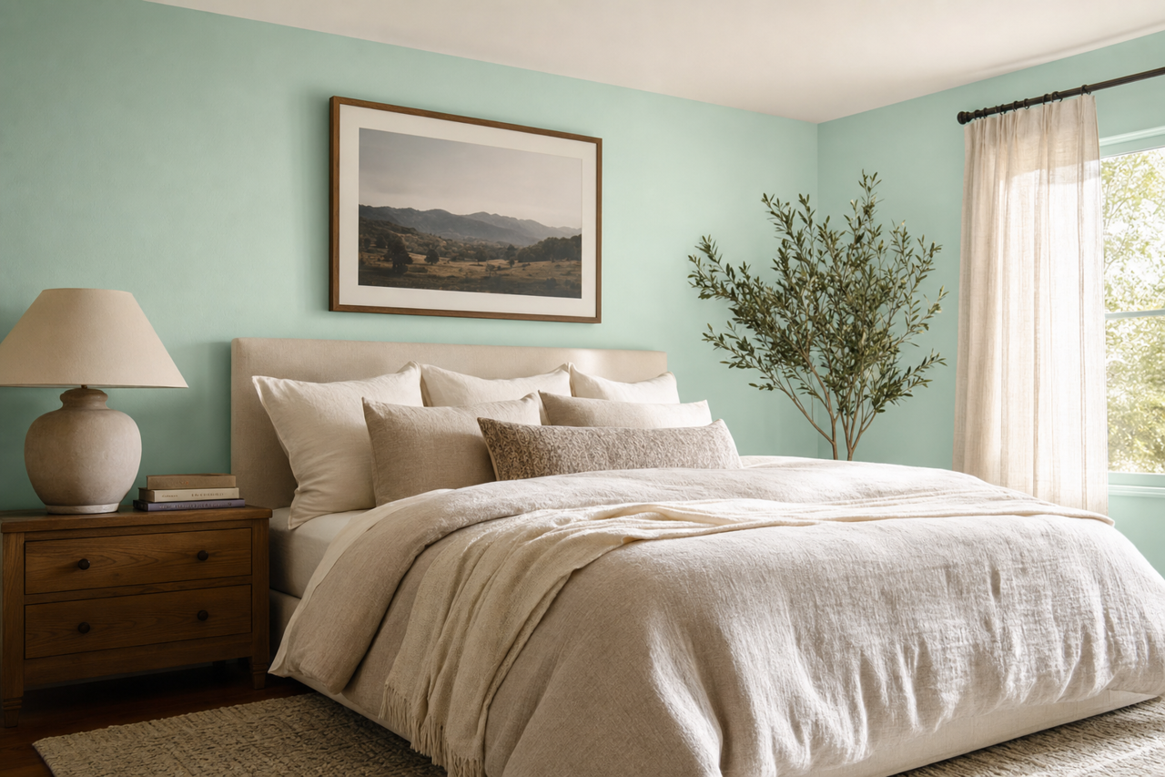 Water by Benjamin Moore on interiors