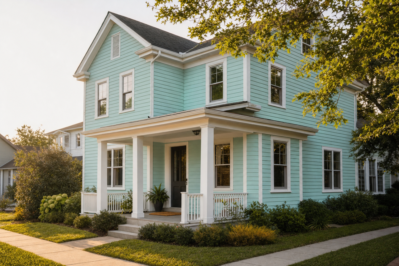 Oceanfront by Benjamin Moore on exterior