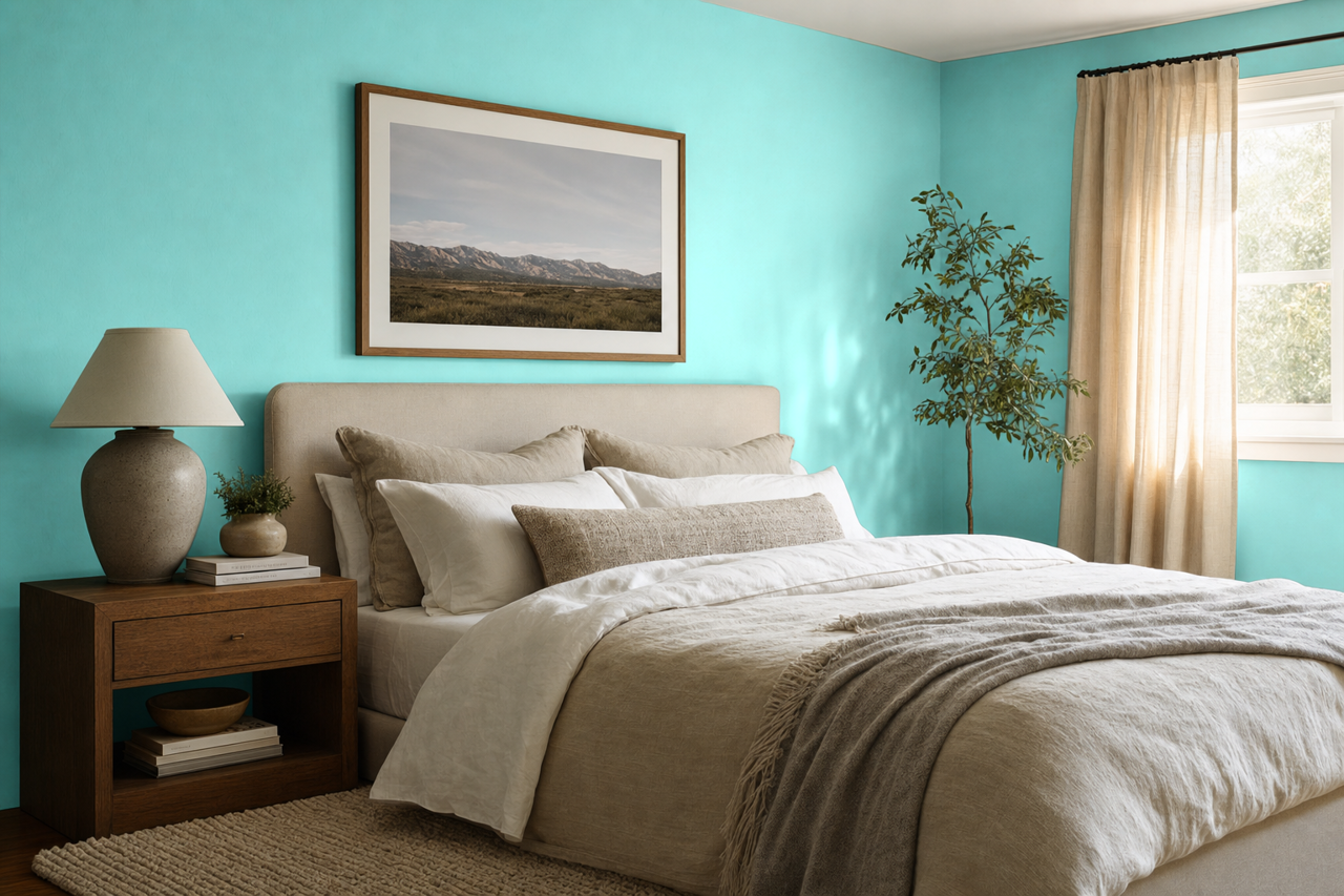 Caribbean Cool by Benjamin Moore on interiors