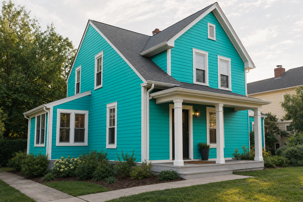 Poseidon by Benjamin Moore on exterior