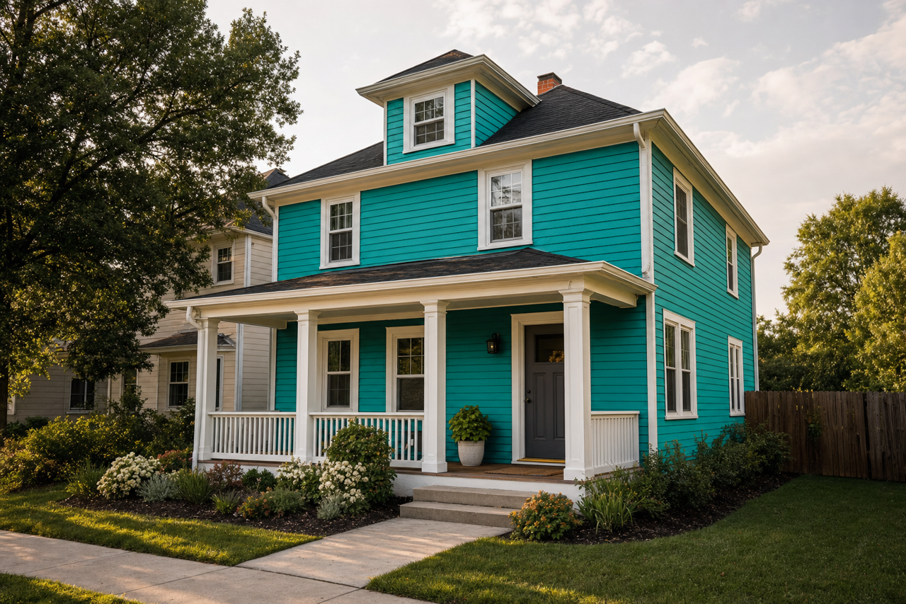 Gulf by Benjamin Moore on exterior