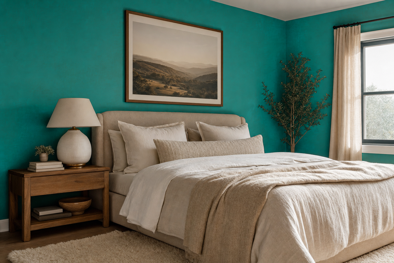 Gulf by Benjamin Moore on interiors