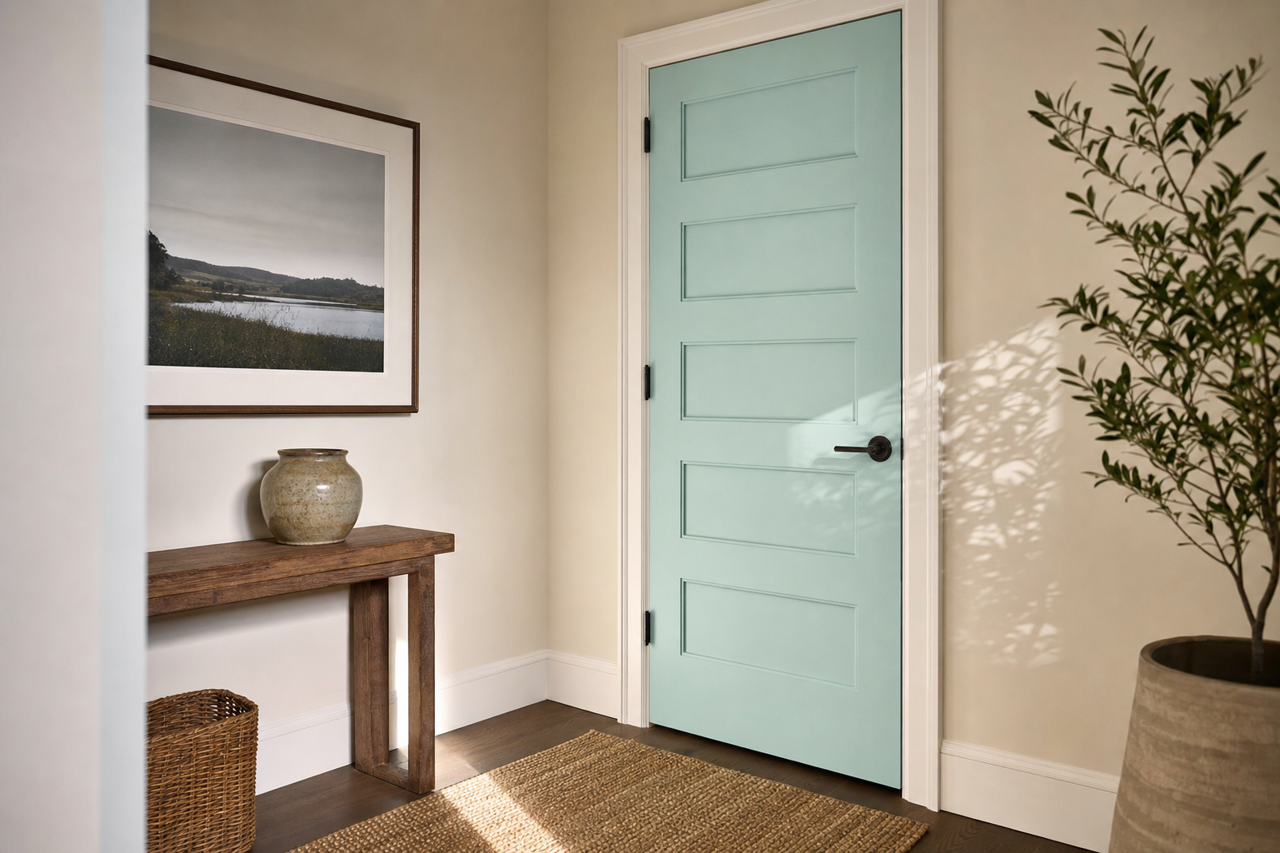 Lake by Benjamin Moore on interior-doors