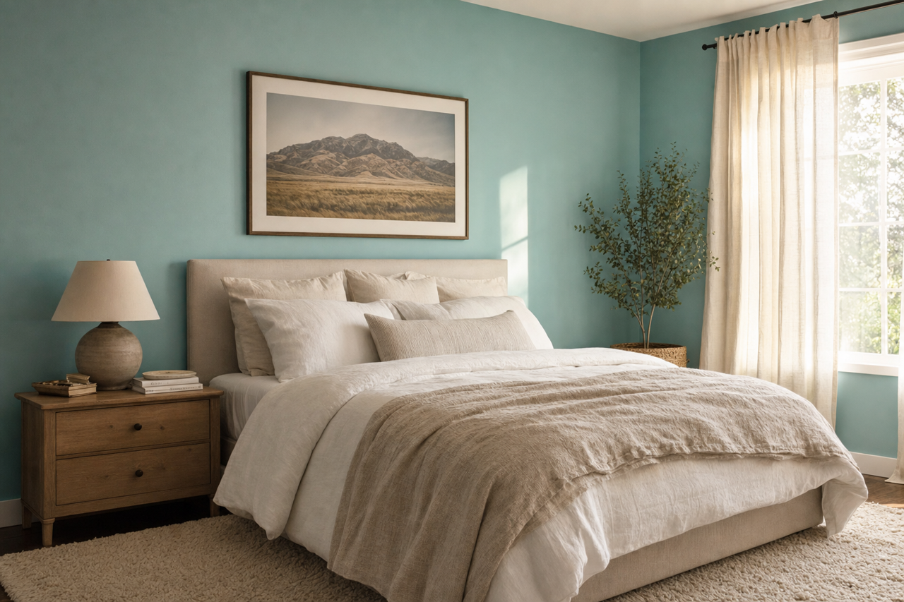 Oceanic by Benjamin Moore on interiors