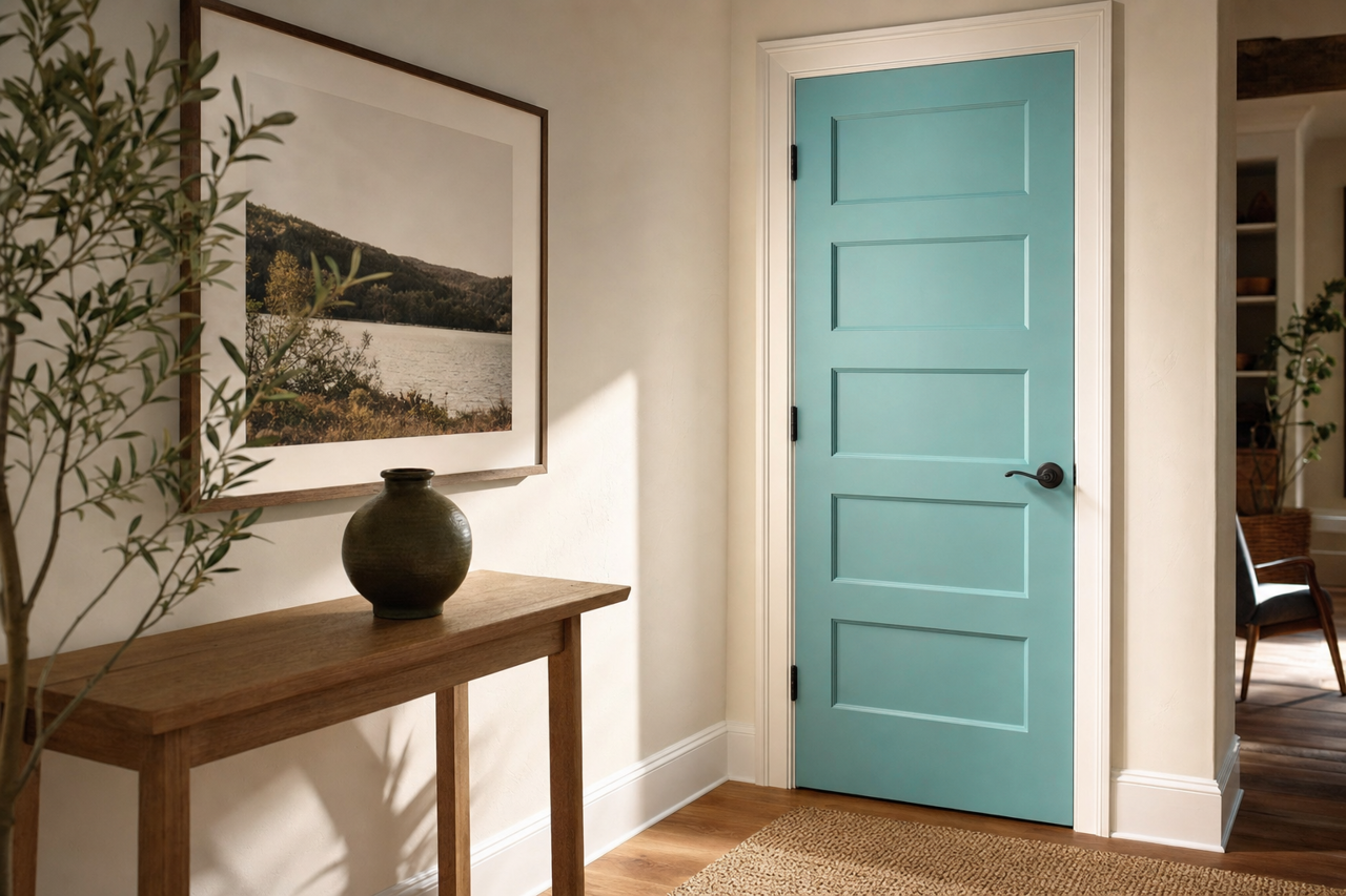 Gulf Stream by Benjamin Moore on interior-doors
