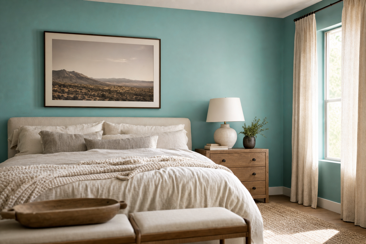 Gulf Stream by Benjamin Moore on interiors