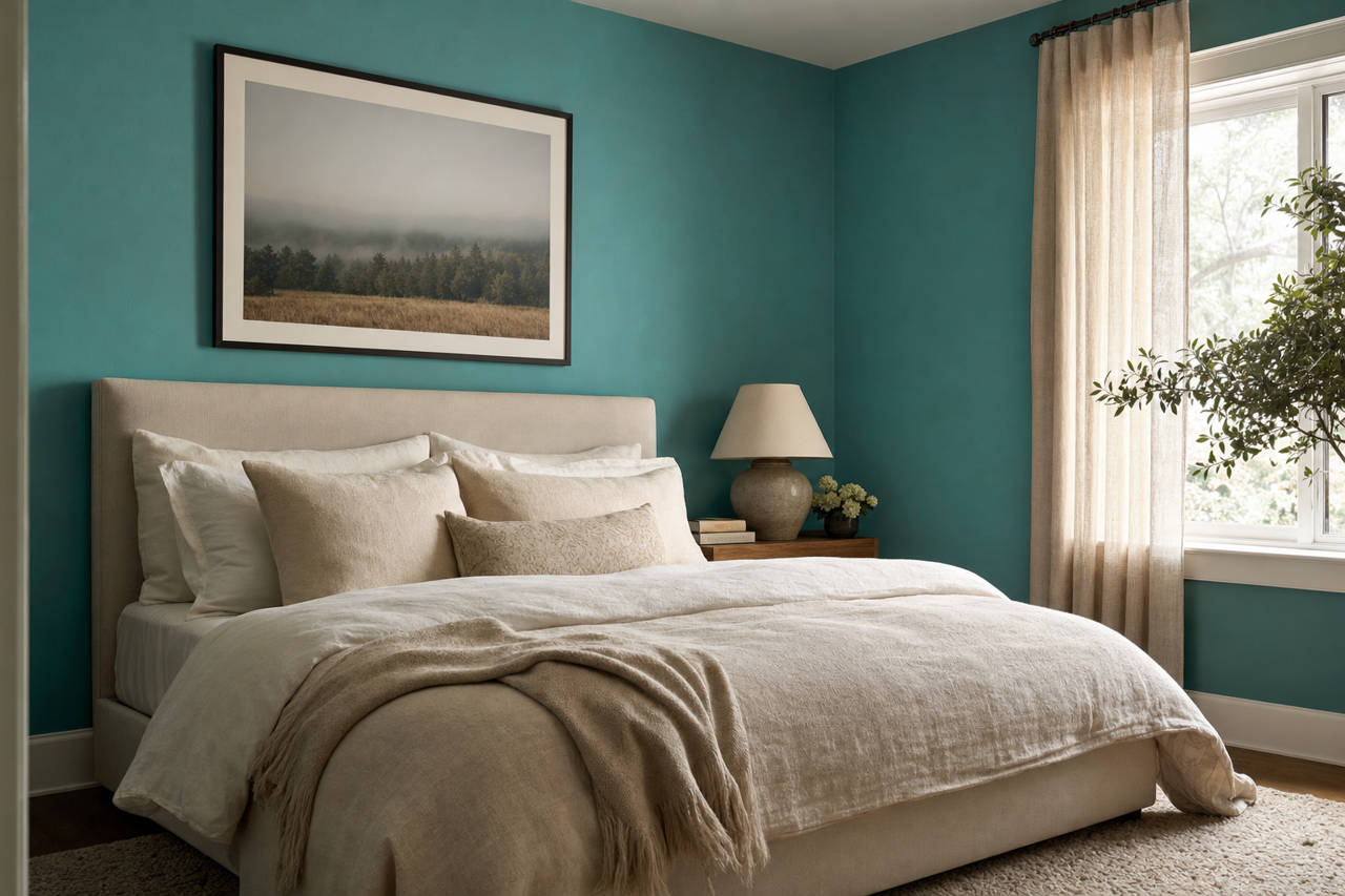Soft Spruce by Benjamin Moore on interiors