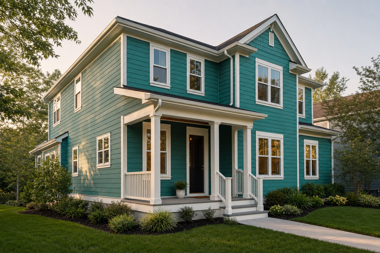 Intercoastal Green by Benjamin Moore on exterior
