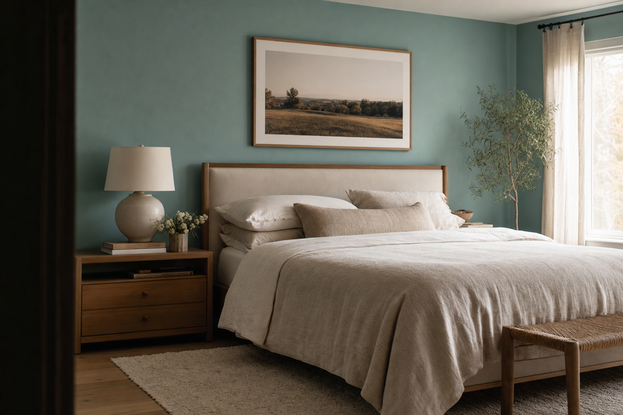 Azure Water by Benjamin Moore on interiors