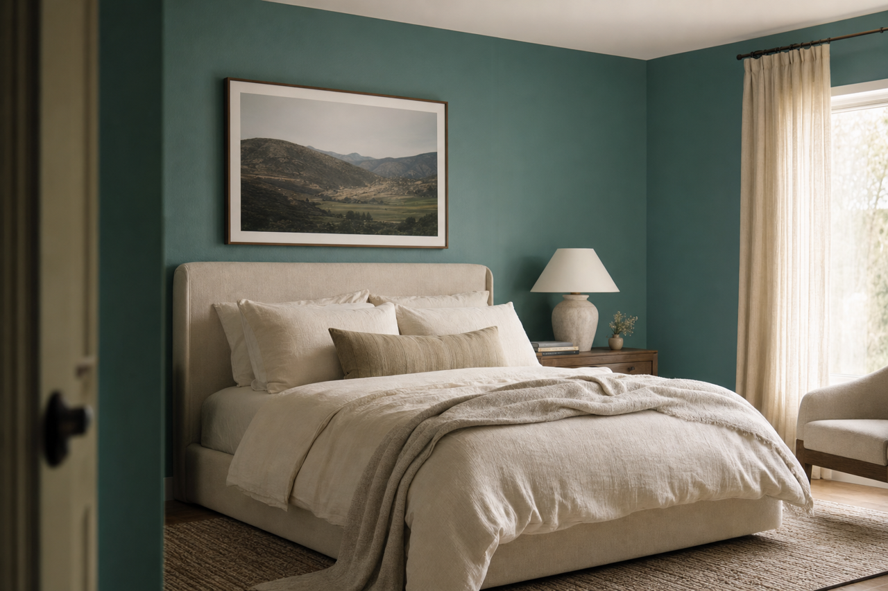 Pacific by Benjamin Moore on interiors