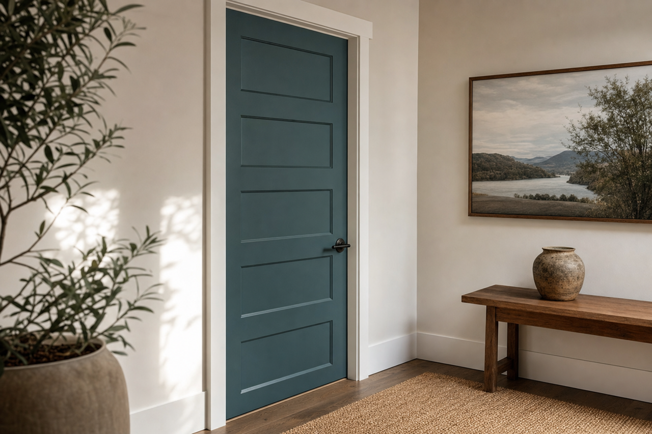 Olympus by Benjamin Moore on interior-doors