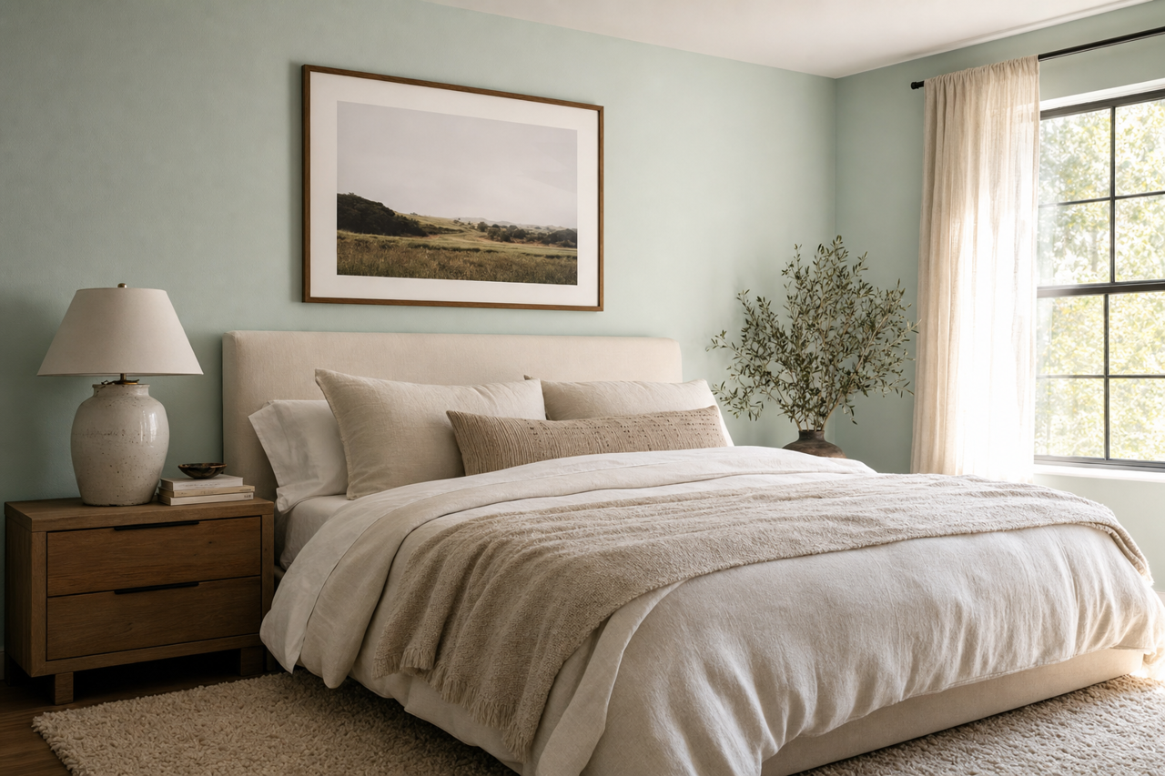 Green Wane by Benjamin Moore on interiors