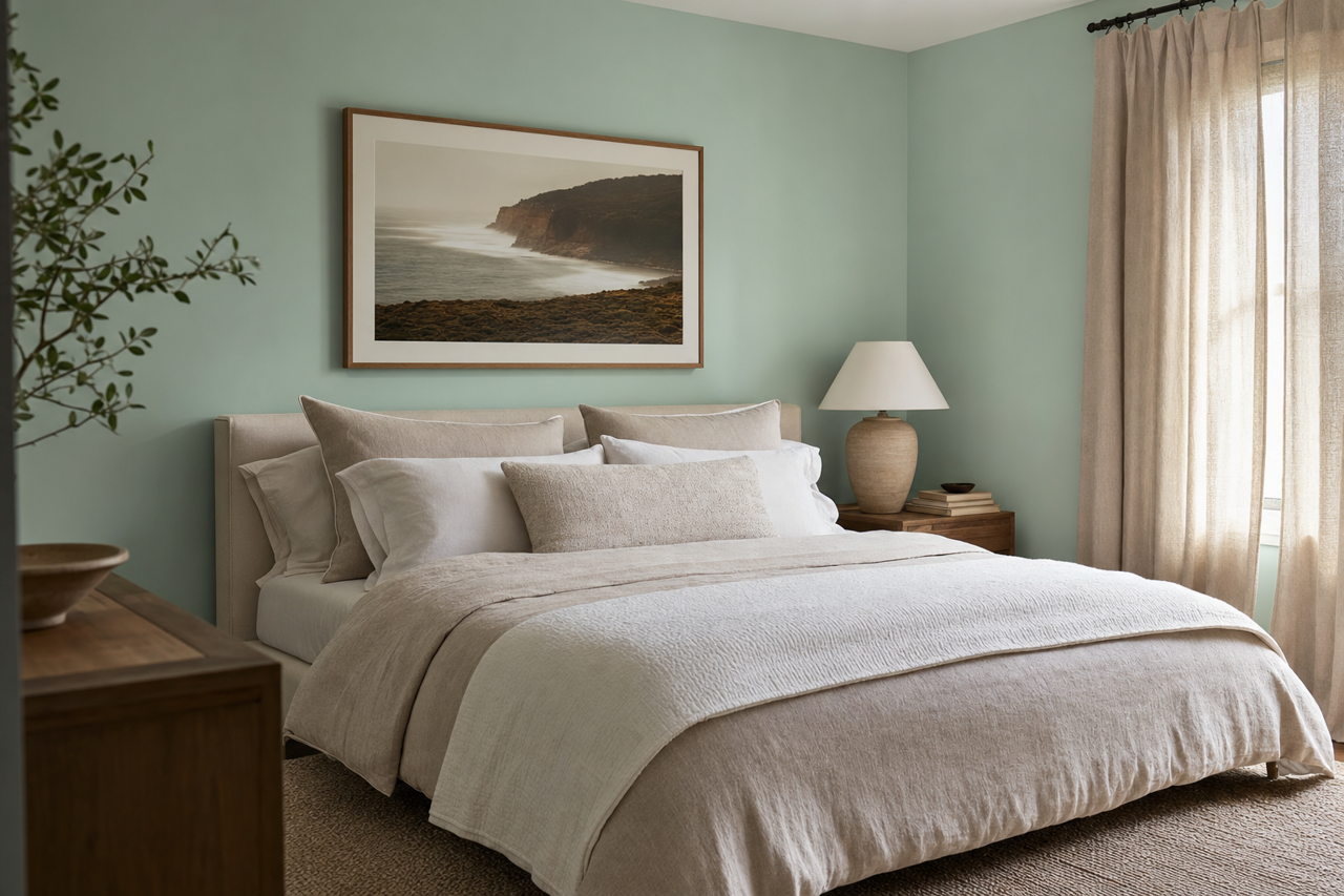 Warm Springs by Benjamin Moore on interiors