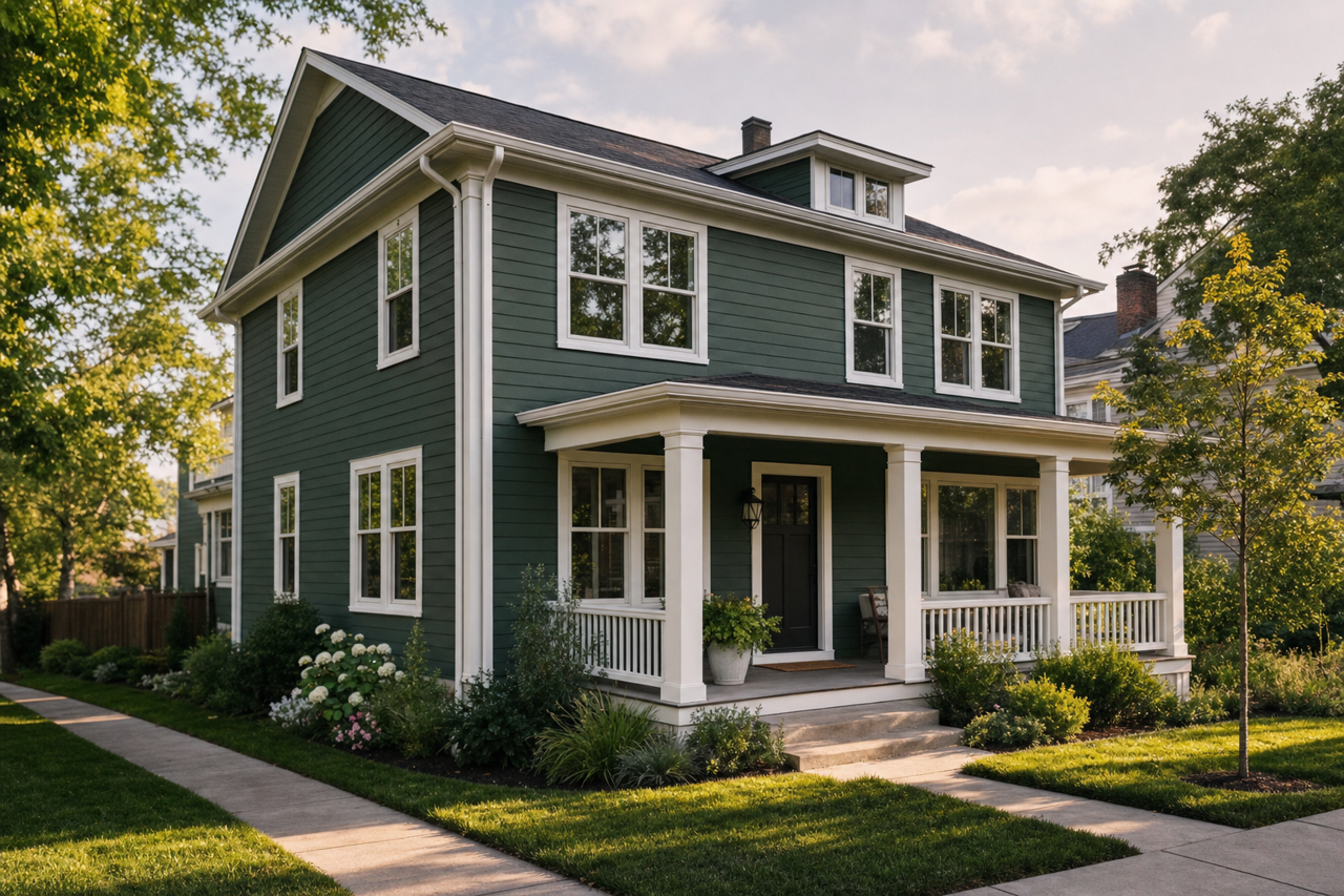 Crisp by Benjamin Moore on exterior