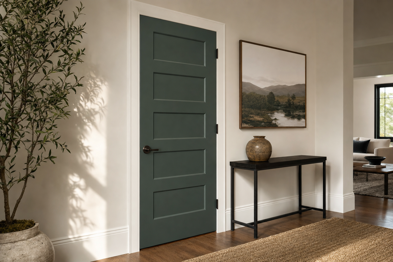 Crisp by Benjamin Moore on interior-doors