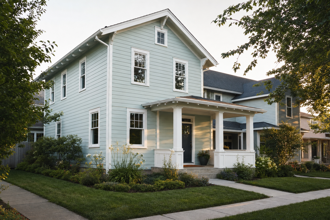 Annapolis Green by Benjamin Moore on exterior