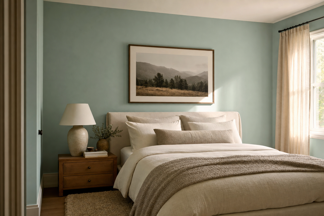Rhine River by Benjamin Moore on interiors