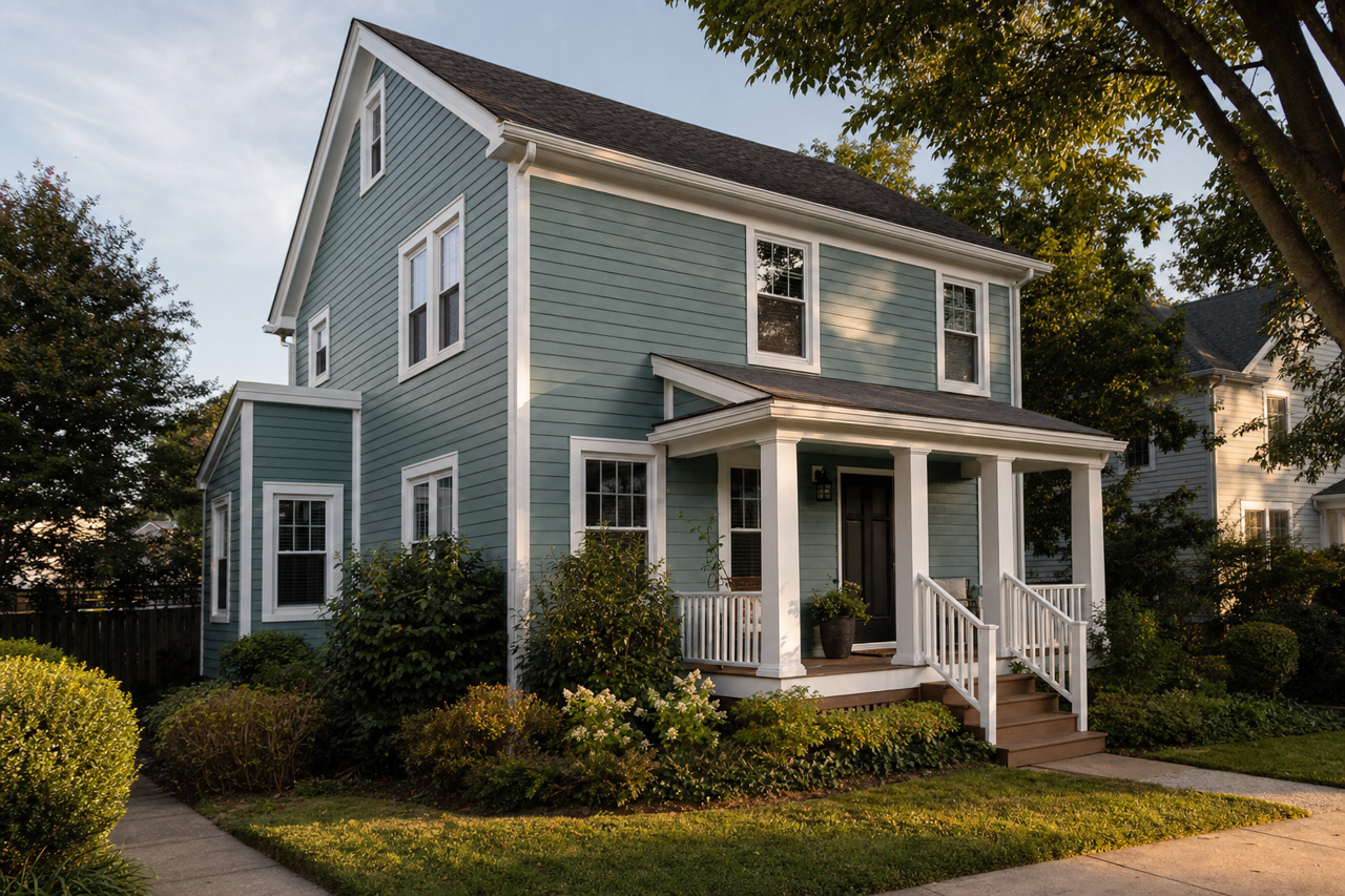 Dartsmouth by Benjamin Moore on exterior