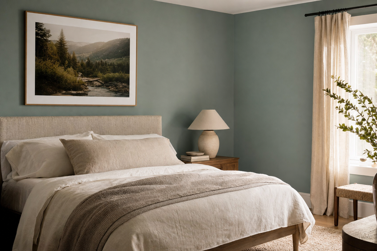 Dartsmouth by Benjamin Moore on interiors