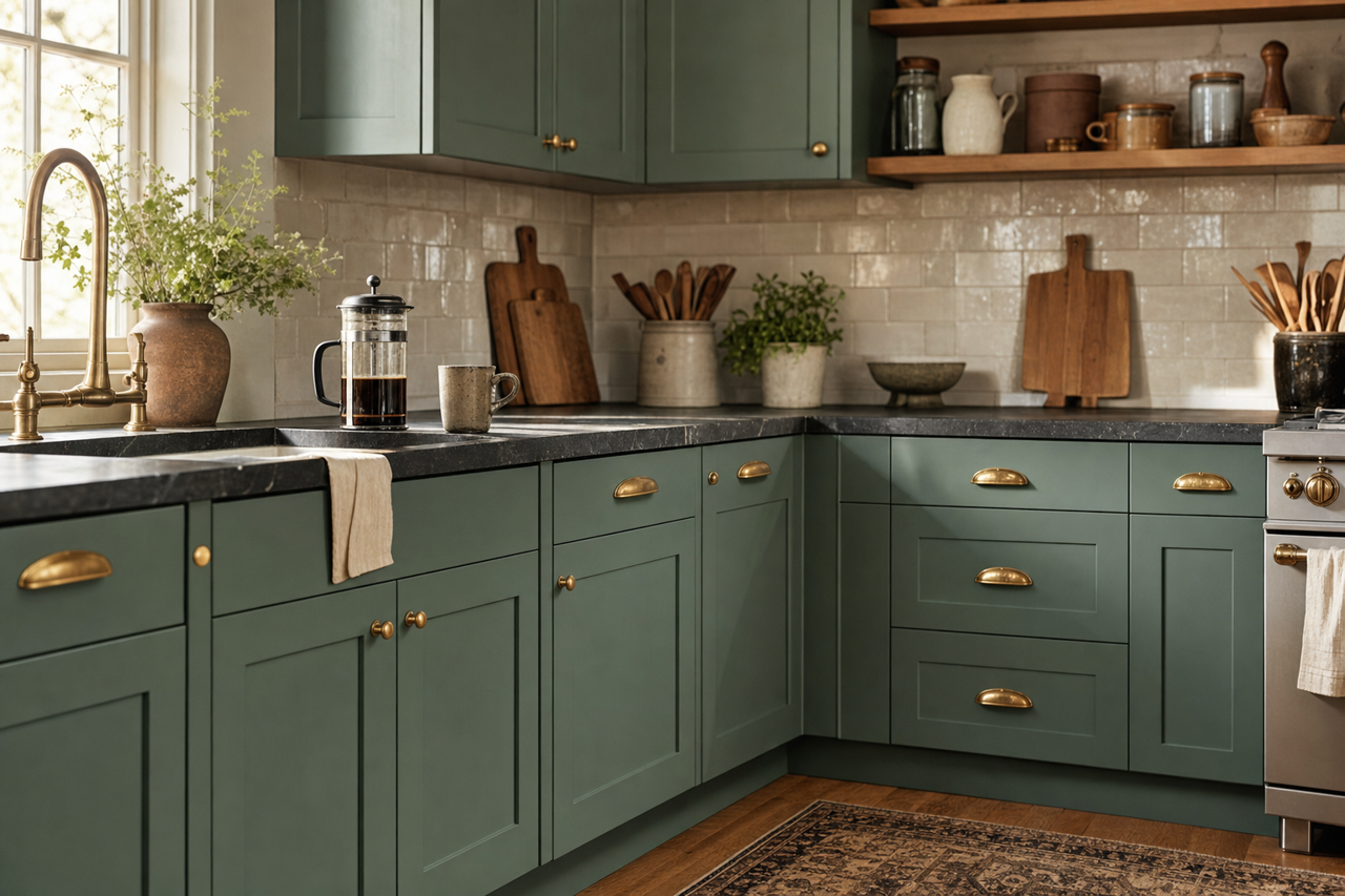 Jack by Benjamin Moore on cabinets