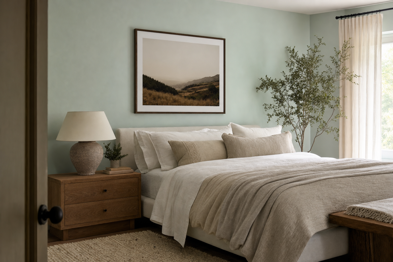 Turquoise by Benjamin Moore on interiors