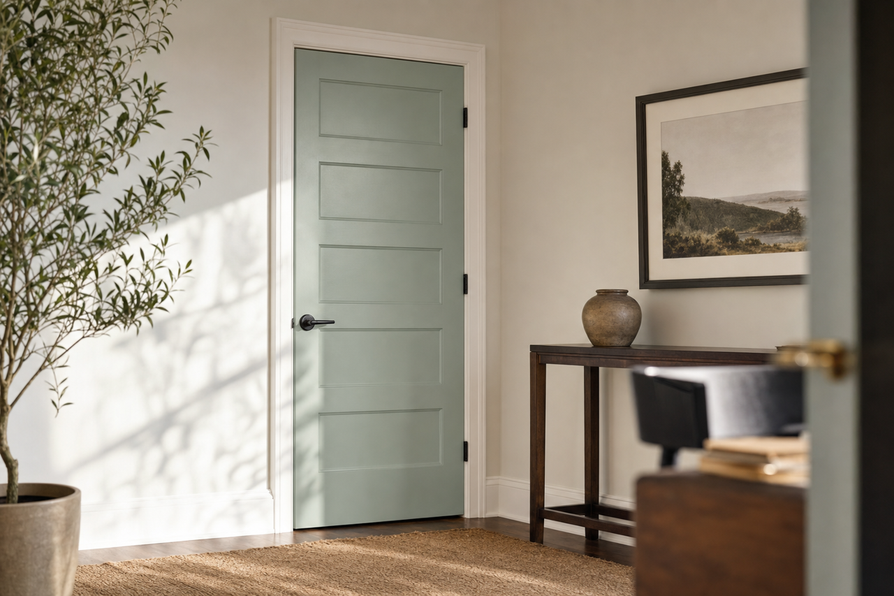 Pleasant by Benjamin Moore on interior-doors