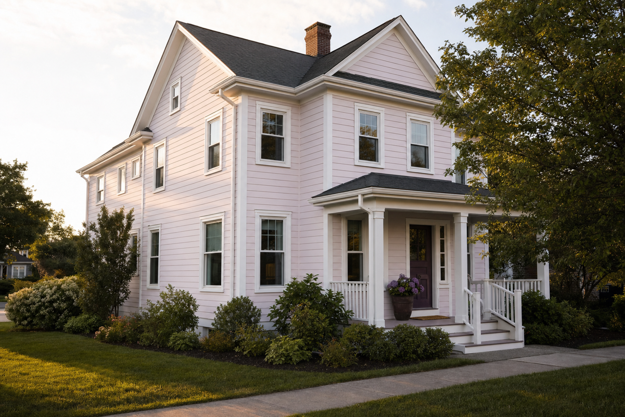 Lilac Intuition by Valspar on exterior