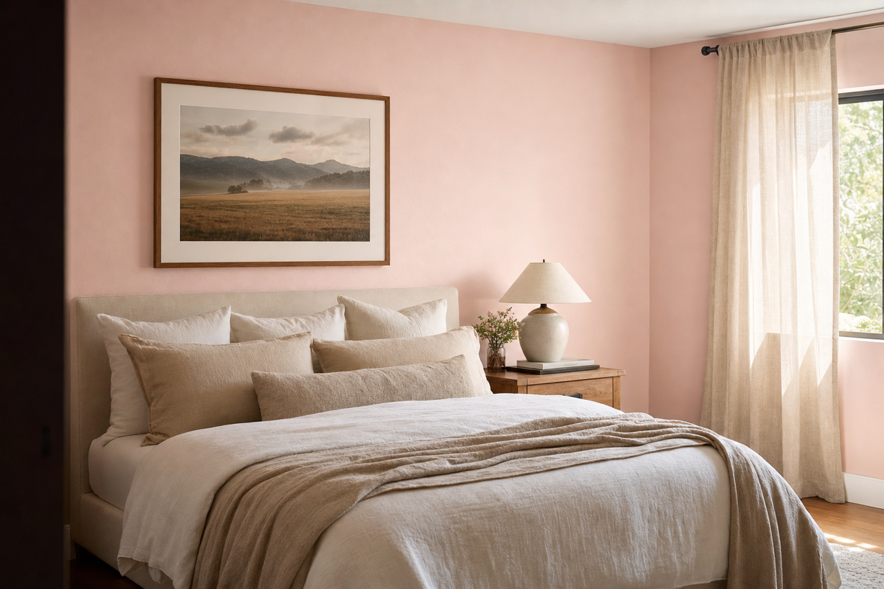 Noble Blush by Valspar on interiors