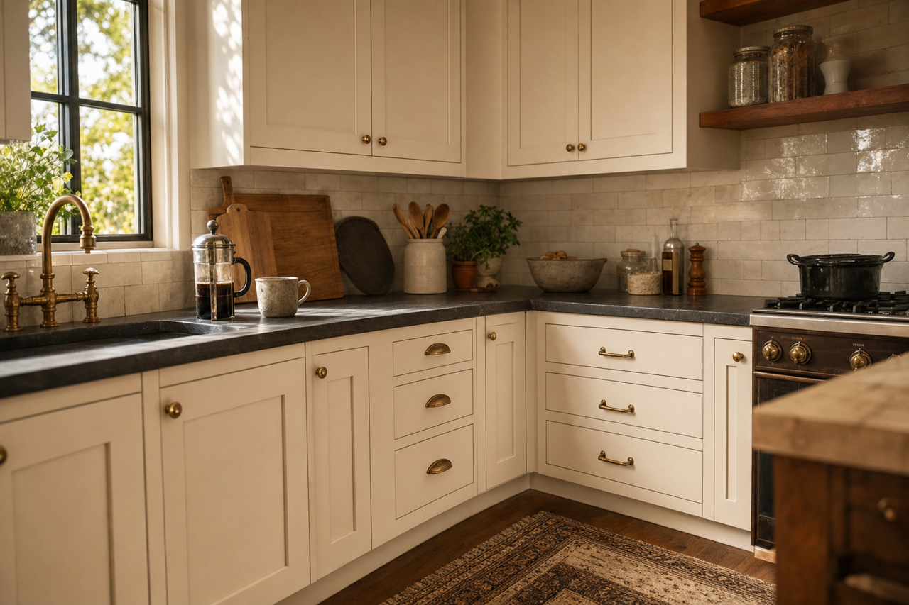 Virtue by Valspar on cabinets