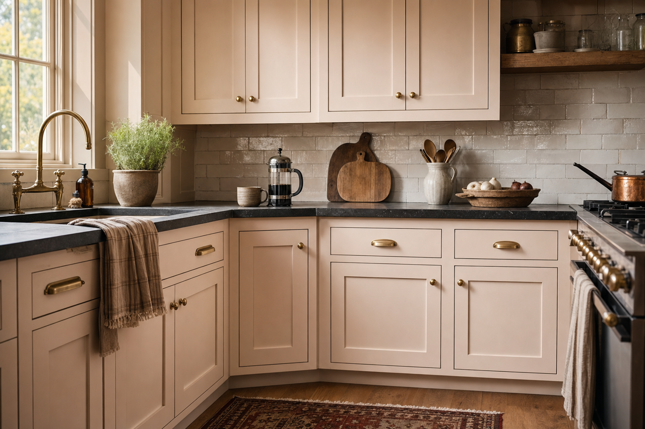 Crushed Out by Valspar on cabinets