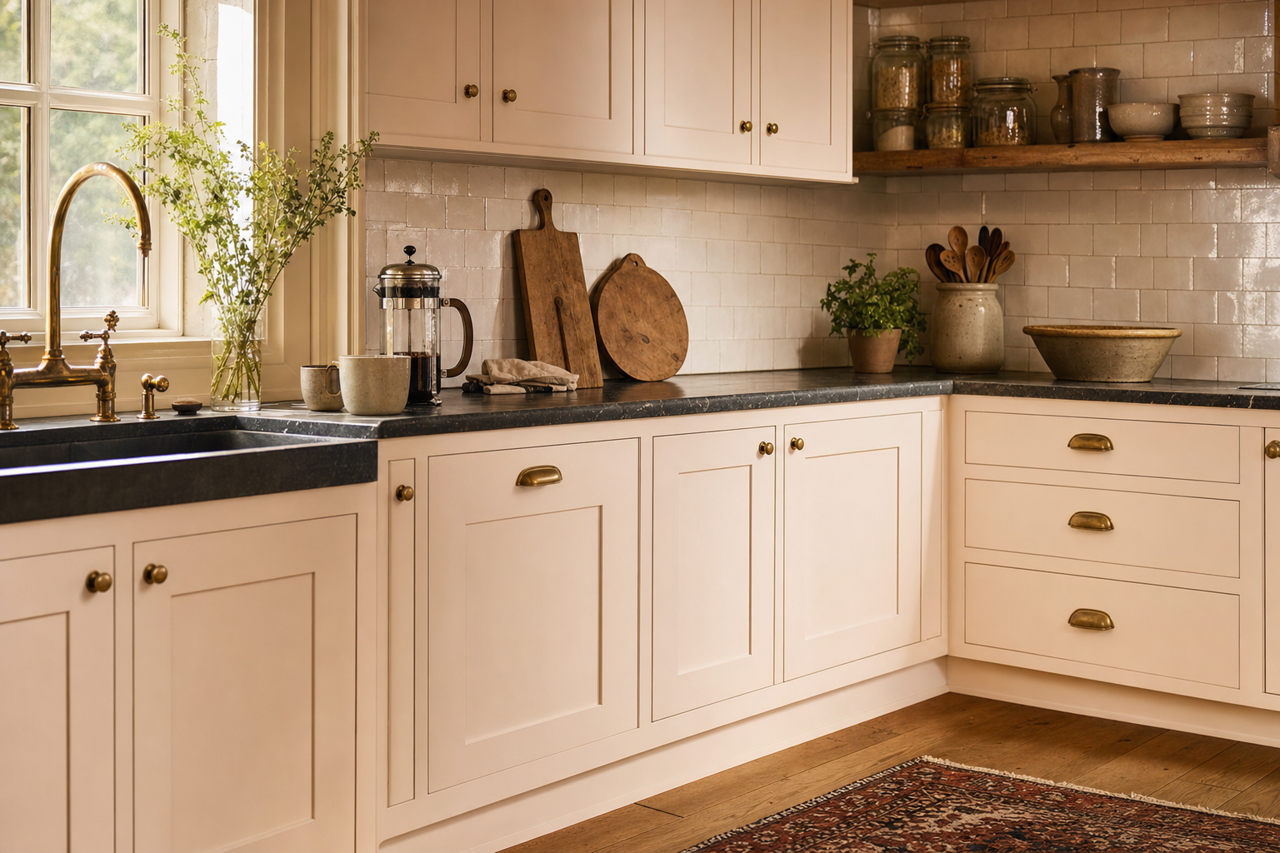 Naiveté by Valspar on cabinets