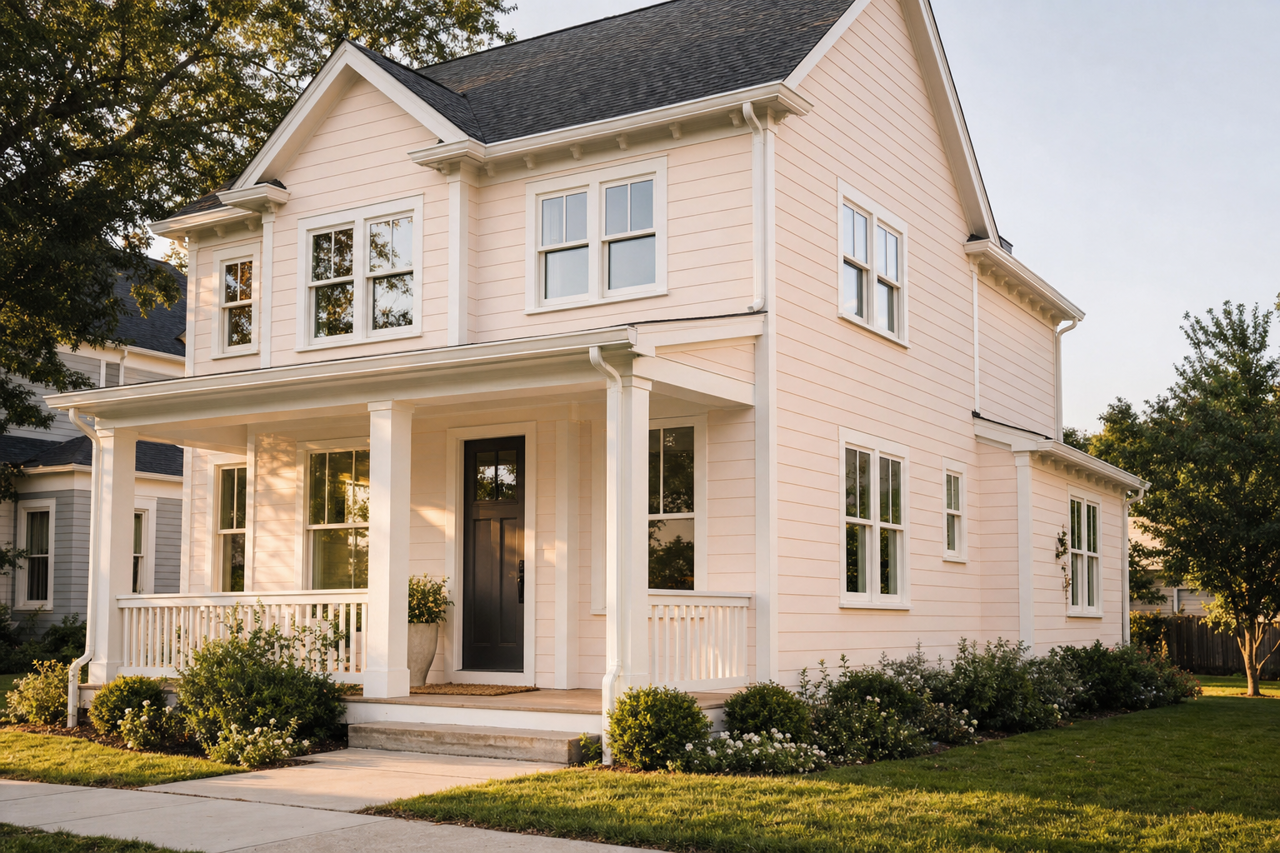Sugarcane Pink by Valspar on exterior