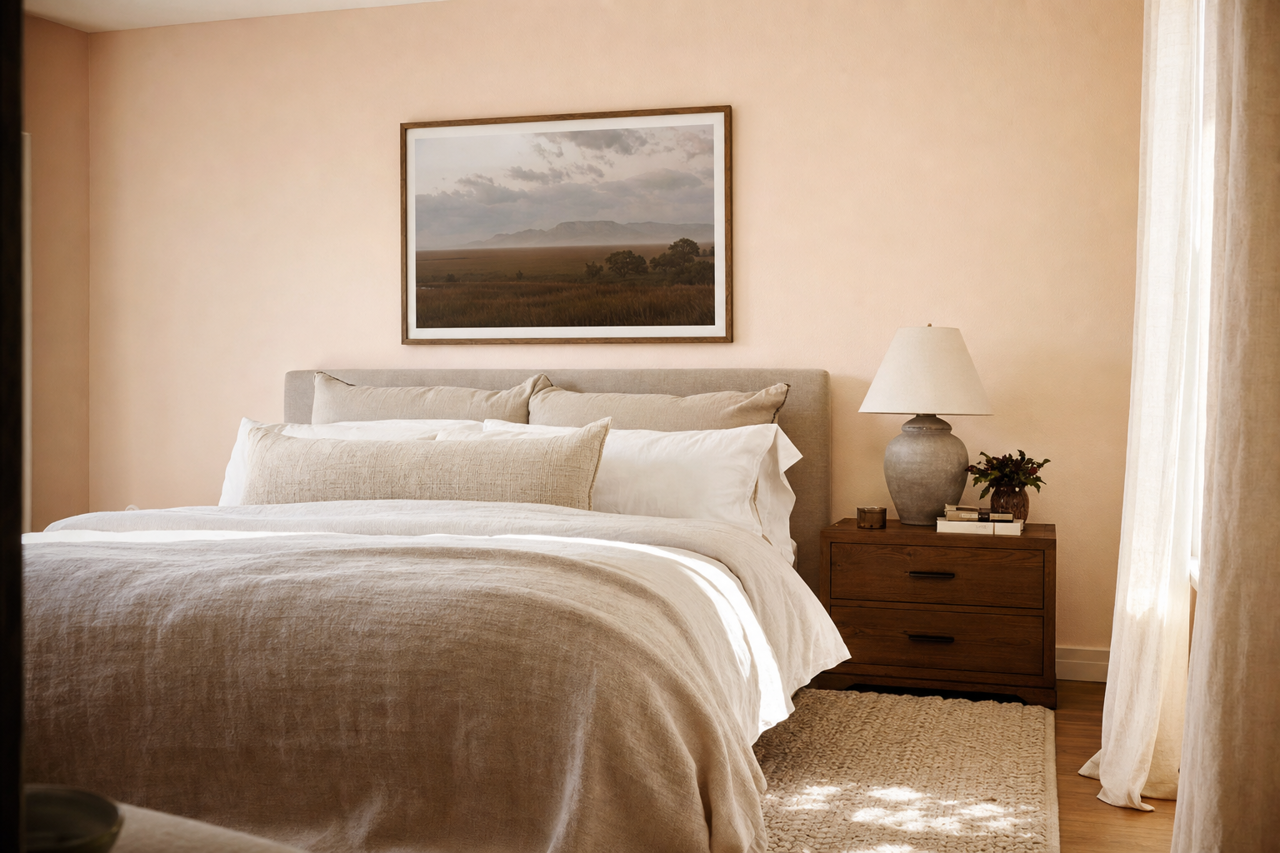 Sugarcane Pink by Valspar on interiors