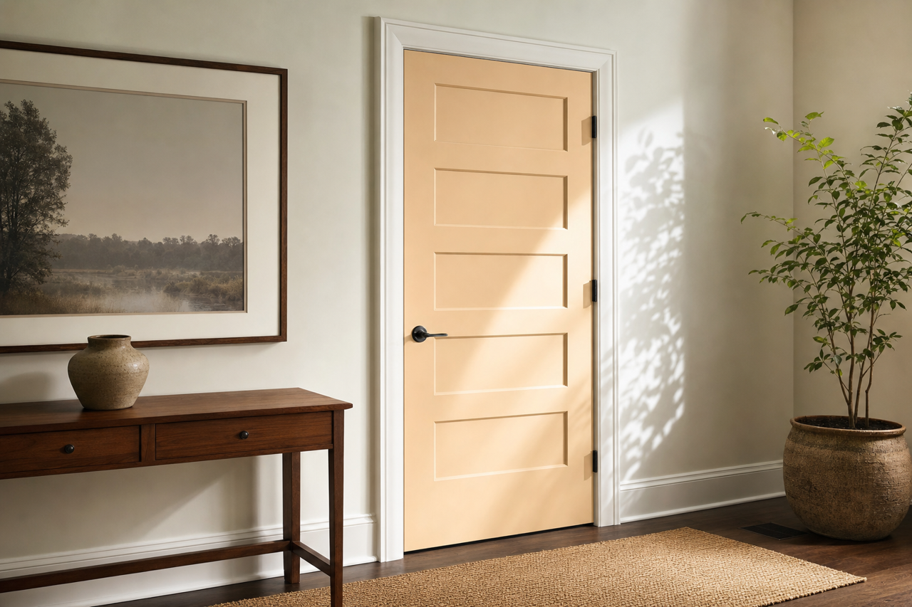 Pearly Violet by Valspar on interior-doors