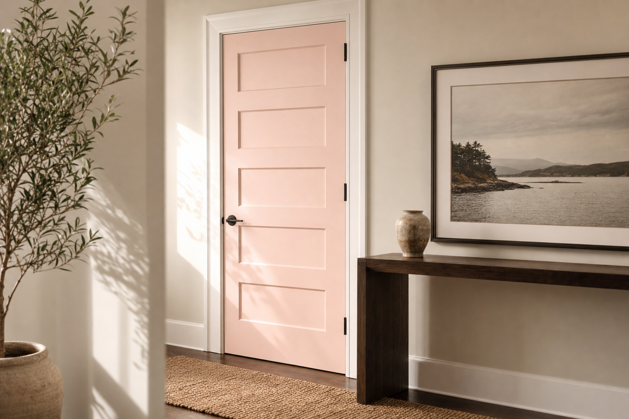 Soft Stone by Valspar on interior-doors
